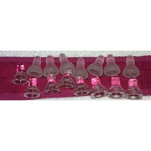 Clear & Frosted Glass Chess Pawns  Replacement Game Pieces-15 Total Pieces‎